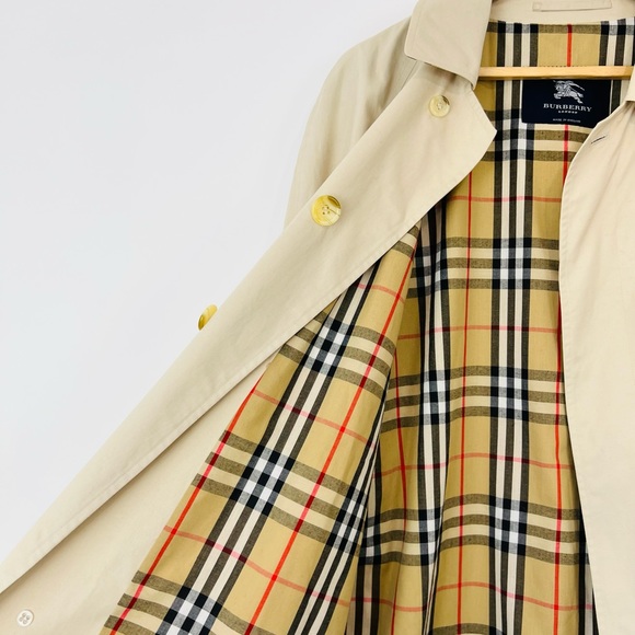 Burberry Beige Nova Check Lined Classic Utility Trench Coat UK L - Picture 6 of 16